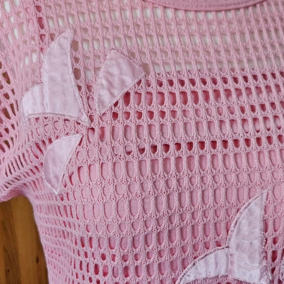 Vintage Andrew St. John | Crochet Short Sleeve Top Size Small - Picture 2 of 4